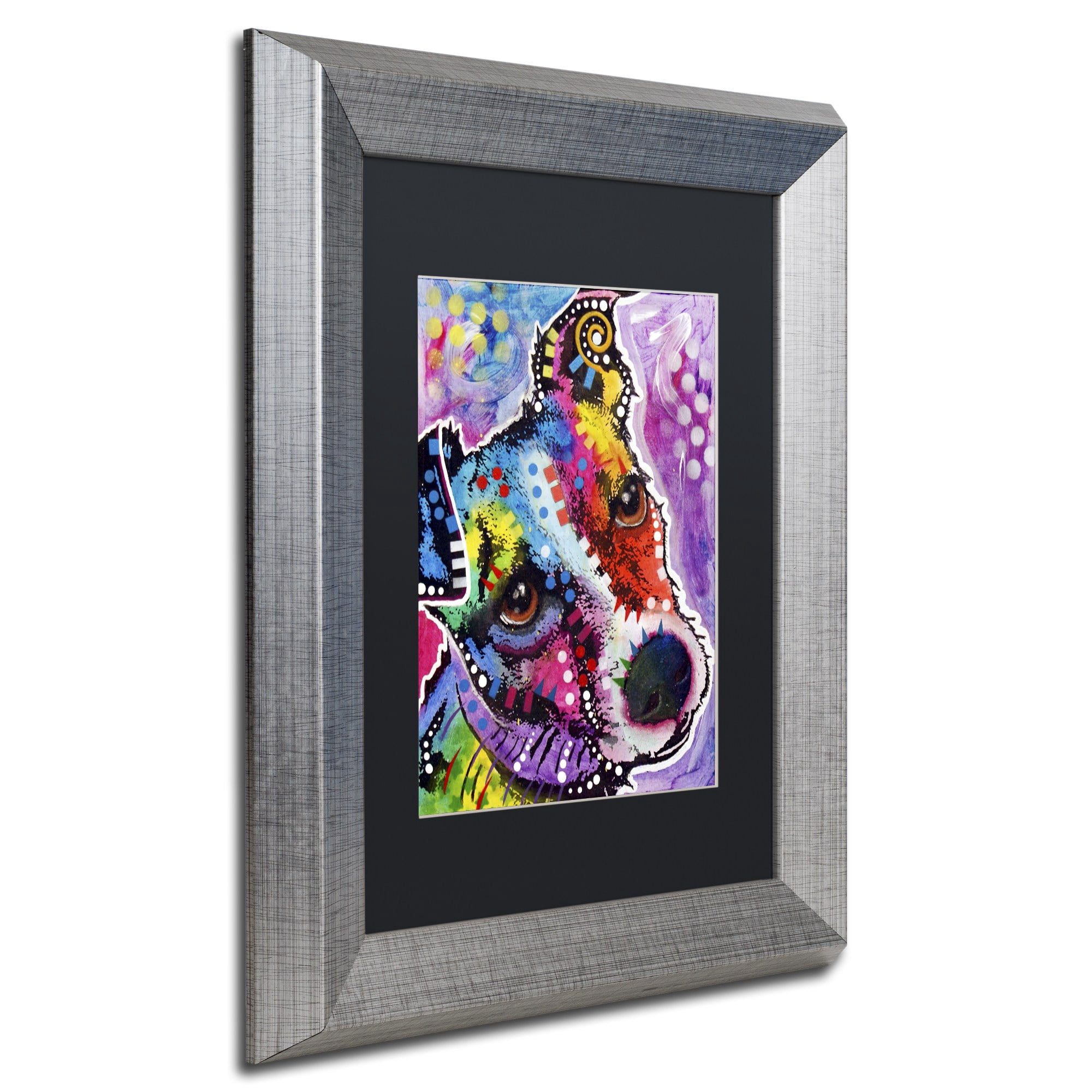 Trademark Fine Art "Dreamy Jack" Canvas Art by Dean Russo, Black Matte, Silver Frame