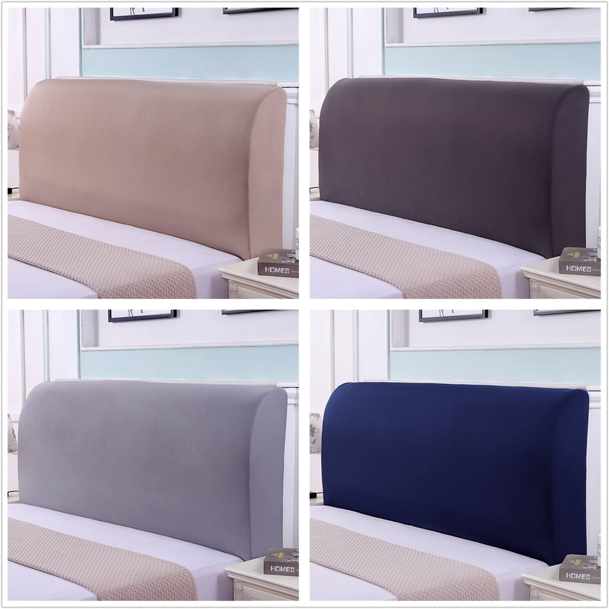 Stretch Bed Headboard Slipcover,Small Square Jacquard Bed Head Cover ...