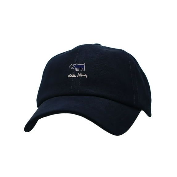 WITHMOONS Baseball Cap Keith Haring Graffiti Art Dog Patch Hat CR11358 (Navy)