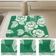 thumbnail image 6 of Diatomaceous Earth Stone Dish Drying Mat for Kitchen Counter，Seasonal Ultra Absorbent Home Dish Drainer Mats-Flower Tile Green White Pattern，19.5inch x 12inch, 6 of 6