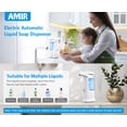 thumbnail image 3 of Soap Dispenser, AMIR Hand Soap Dispenser Waterproof Automatic Soap Dispenser for Kitchen Bathroom Facial Cleanser Washroom White, 3 of 11