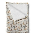 thumbnail image 2 of Giraffe Soft Flannel Fleece Throw Blanket, Repeating Illustration of Long Neck Spots, Cozy Plush for Indoor and Outdoor Use, 50" x 70", Pale Tan Multicolor, by Ambesonne, 2 of 5