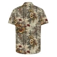 thumbnail image 4 of Styesk T-Shirts pour Hommes Mode Été Imprimé Floral Manches Courtes Chemise à Col, 4 of 5