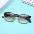 thumbnail image 4 of Women Gradient Brown Reading Glasses 3.00, Tortoiseshell Yellow Round Spring Hinge Blue Light Blocking Readers +3.00 Strength UV, 4 of 6