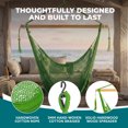 thumbnail image 4 of Bliss Hammocks Tahiti Rope Hammock Chair with Spreader Bar and Hardware, Green, 4 of 13