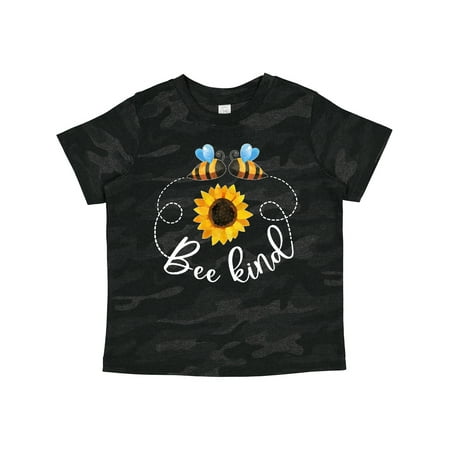 

Inktastic Bee Kind Bees and Sunflower Gift Toddler Boy or Toddler Girl T-Shirt