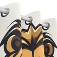 thumbnail image 3 of Lion Head Brown Black Out Curtains 84 Inch Length for Bedroom Living Room Windows 2 Panels Set, 3 of 6