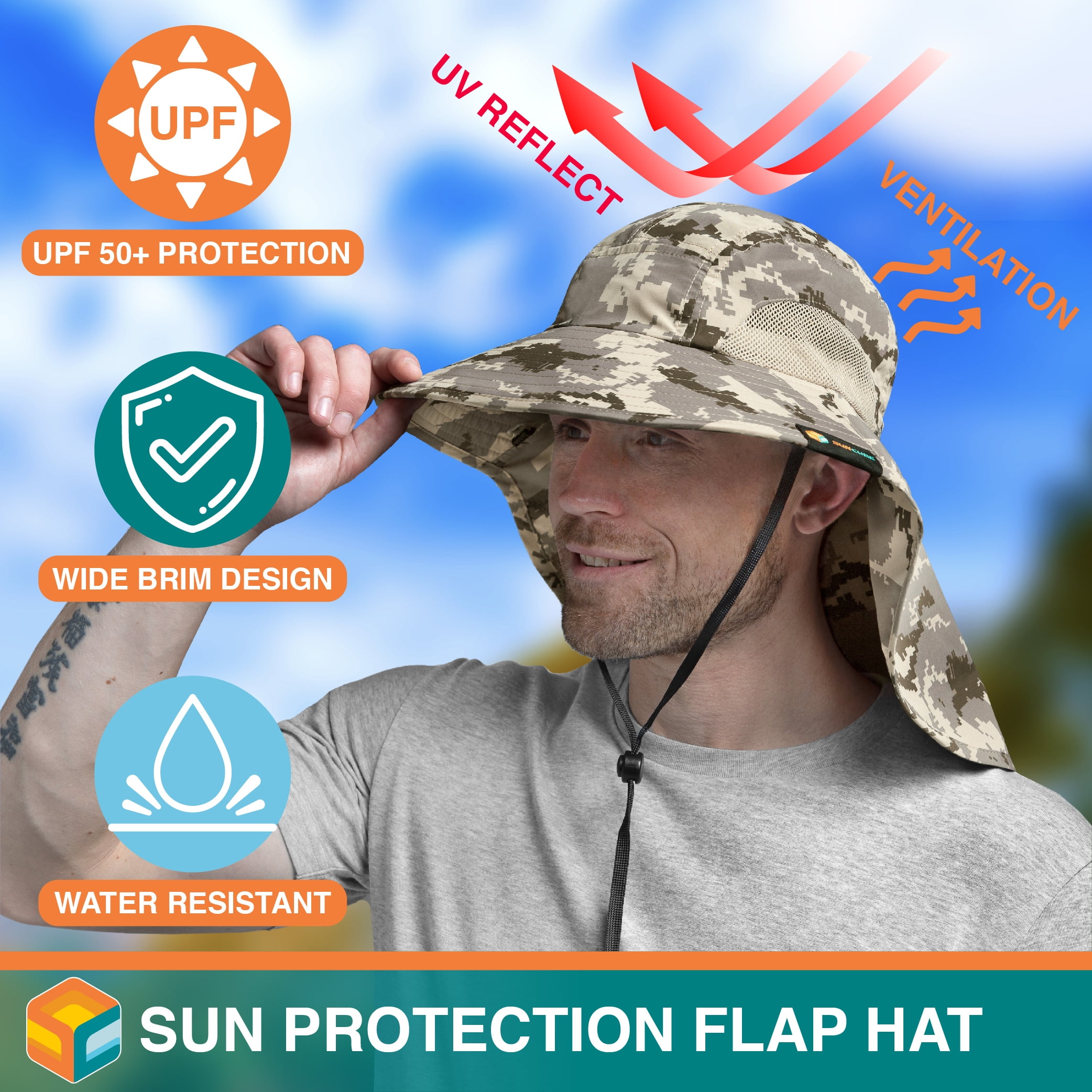 Surblue Neck Face Flap Outdoor Cap UV Protection Sun Hats Fishing Hat  Quick-Drying UPF50+, Green : : Sports, Fitness & Outdoors