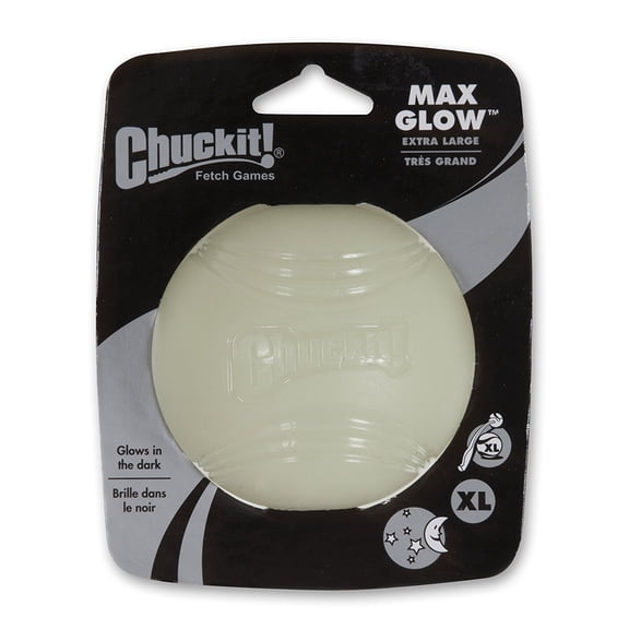 Chuckit! Max Glow Ball X-Large Ball - 3.5" Diameter - 1 Pack - Pack of 2
