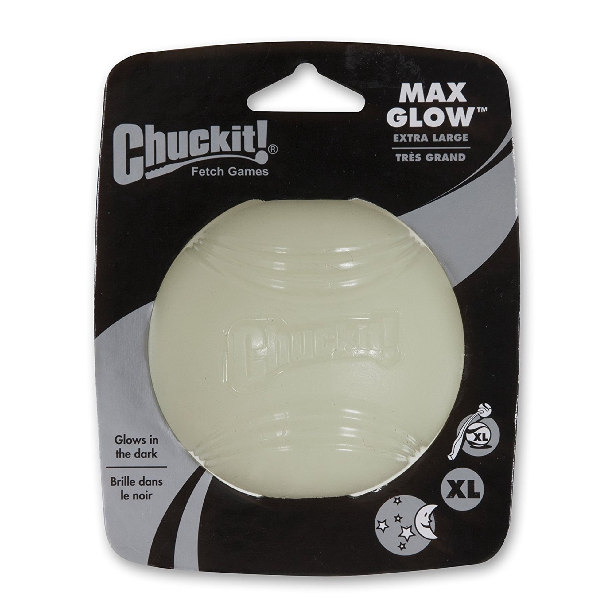 Chuckit! Max Glow Ball X-Large Ball - 3.5 Diameter - 1 Pack - Pack of 4