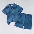 thumbnail image 4 of KDFJPTH Toddlers Outfits Sets for Graduation Boys Casual Short Sleeve Shirt Shorts Two Piece Play Kids Clothing Sets, 4 of 4