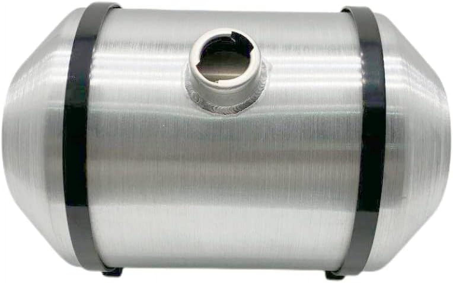 JSD 10" x16" 5 Gallons Spun Aluminum Gas Tank / Fuel Tank for Trike Tractor 1/2" NPT Outlet Center Fill