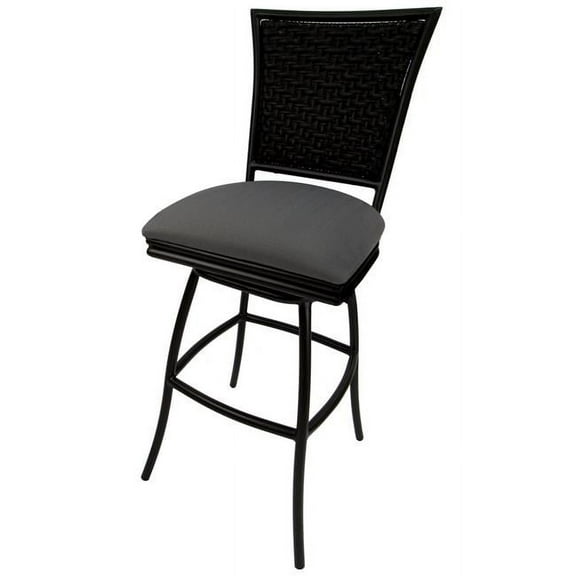 Outdoor Patio Extra Tall Spectator Swivel Armless Bar Stool 35" - Erin