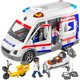 thumbnail image 1 of Ambulancia de juguete TEMI, alimentada por fricción, con luz y sonido para niños de 3 a 8 años, 1 of 8