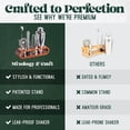 thumbnail image 4 of Mixology Bartender Kit: 10-Piece Bar Tool Set with Mahogany Stand, Silver, 4 of 9