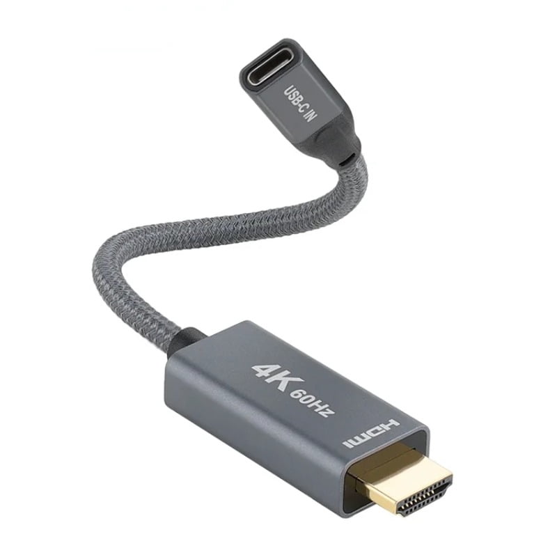 USB C Female to HD Male Adapter, Ultra HD 4K 60Hz Input/Output Converter, USB-C Audio/Video, 3.1