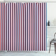 thumbnail image 1 of Ambesonne Harbour Stripe Shower Curtain, Patriotic Colors, 69"Wx84"L, Violet Blue Vermilion, 1 of 3
