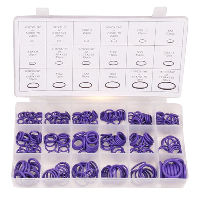 Shisuyan 270pcs 18 Size Car Air Conditioning Rubber Seal Rings Car Auto Repair Tools