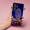 thumbnail image 2 of SKLYDDI Multicolor Festive Carnival for Galaxy S25 Case - Pointillist Ferris Wheel & Game Booths Design, TPU Flexible Cover, Aesthetic Cute, 2 of 7