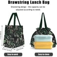 thumbnail image 2 of Lunch Bag for Women Insulated Womens Drawstring Lunch Bag for Work, Stain-Resistant Large Lunch Box for Women with Containers, Cinch Closure Cromwell Bag Black Man Reusable Lunch Bag Office, 2 of 4