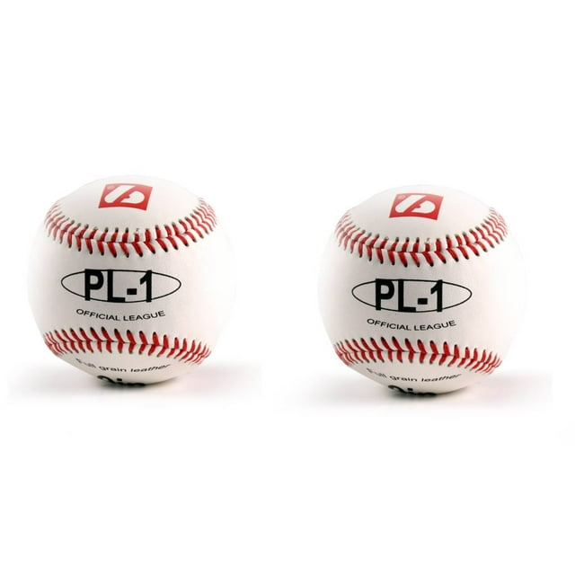 PL-1 Balle de baseball Elite match Taille 9 Pouces, Blanc, 2 Pcs