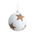 thumbnail image 2 of Christmas Ornaments Snowy Baubles Christmas Tree Hanging Decorations Holiday Party Wedding Decor White Textured Ornament Balls with Tree Pattern for Indoor Outdoor Xmas Decoration, 2 of 9