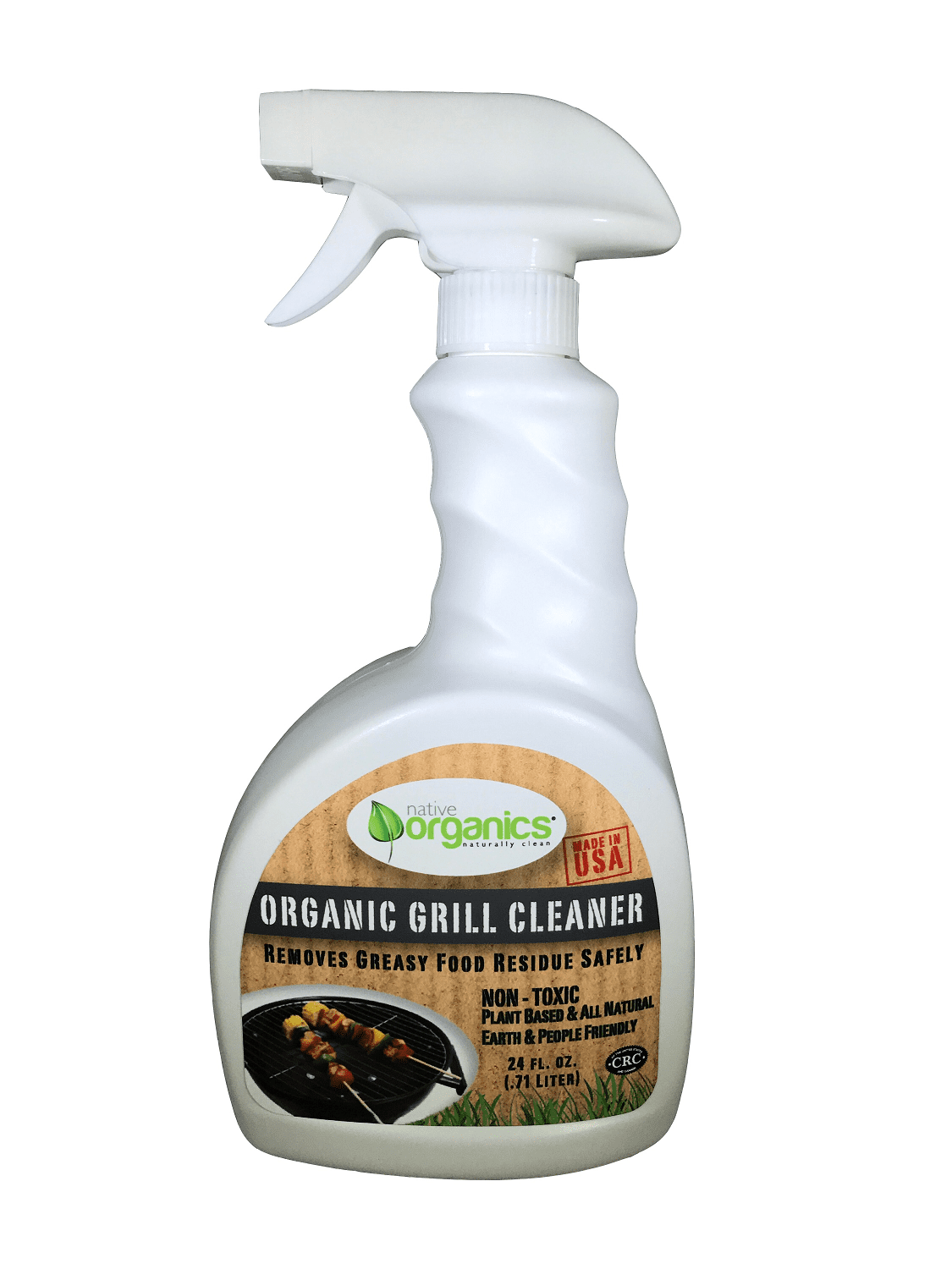 Organic Grill Cleaner 24 oz. bottle by Native Organics 100 Natural