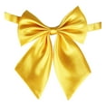 thumbnail image 4 of Ties for Men Elegant Solid Color Polyester Silk Bow Tie For Student Career Attache And Flight Attendant Rubber Gear Ties Satin Night Cap with Bow Dogs Small Hair Coil Thick Flower, 4 of 4