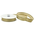 thumbnail image 2 of HOMEFORD Christmas Flat Glitter Wired Ribbon, 7/8-inch, 10-yard, Champagne, 2 of 3