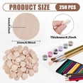 thumbnail image 2 of 250pcs 1inch Unfinished Wooden Circle Cutouts Small Round Wood Thick Circles Slices Blank Wood Ornaments for Arts DIY Crafts Projects Painting Carving Engraving Home Decor, 2 of 8