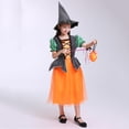 thumbnail image 4 of Zecgelong Girls Witch Dress Set with Hat Wand Bag Party Role Play Outfit Orange Size 3-15Y, 4 of 5