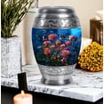 thumbnail image 6 of Rose Urn For Ashes For Women Small Set Of 4 - Cremation Keepsake Urn For Ashes For Grand Father - 1 Large Urns For Adult Men And Woman - Blue Urns For Adult Male And Female - 10&3 Inch, 6 of 6