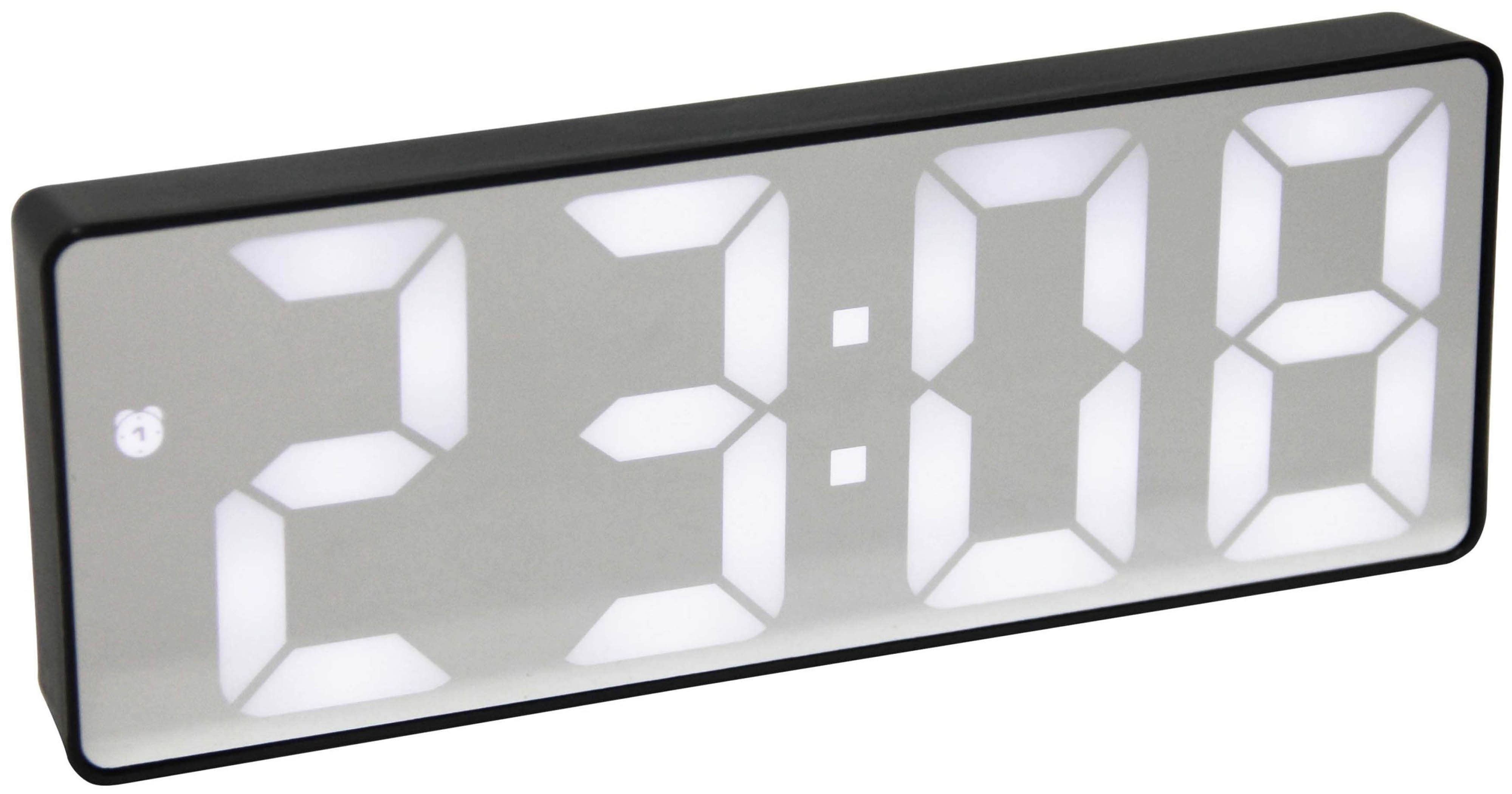 Infinity Instruments Black Digital Tabletop Clock Black Transitional Digital Display Wall Clock