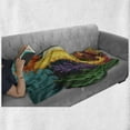 thumbnail image 6 of Underwater Soft Flannel Fleece Throw Blanket, 2 Seahorses Under the Sea near the Seaweeds Image Underwater Habitat Theme, Cozy Plush for Indoor and Outdoor Use, 50" x 60", Multicolor, by Ambesonne, 6 of 6