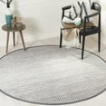 thumbnail image 2 of SAFAVIEH Montauk Vaughn Geometric Cotton Area Rug, Light Grey/Ivory, 8' x 8' Round, 2 of 8