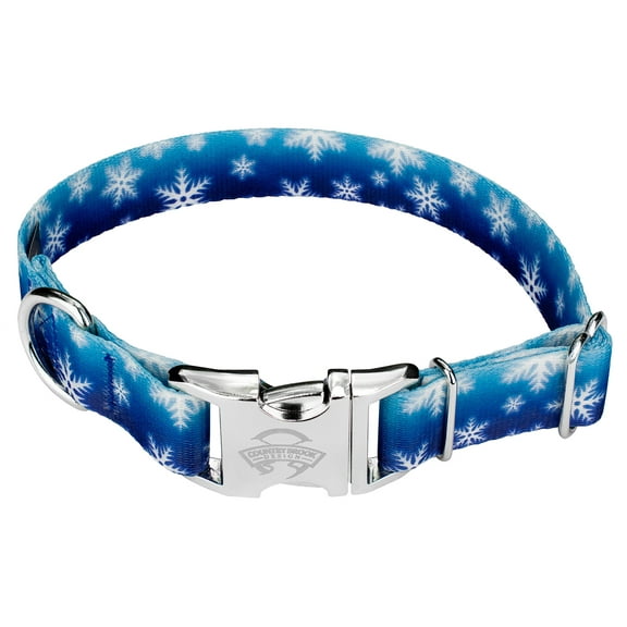 Country Brook Petz® 3/4 inch Premium Winter Wonderland Dog Collar, Medium