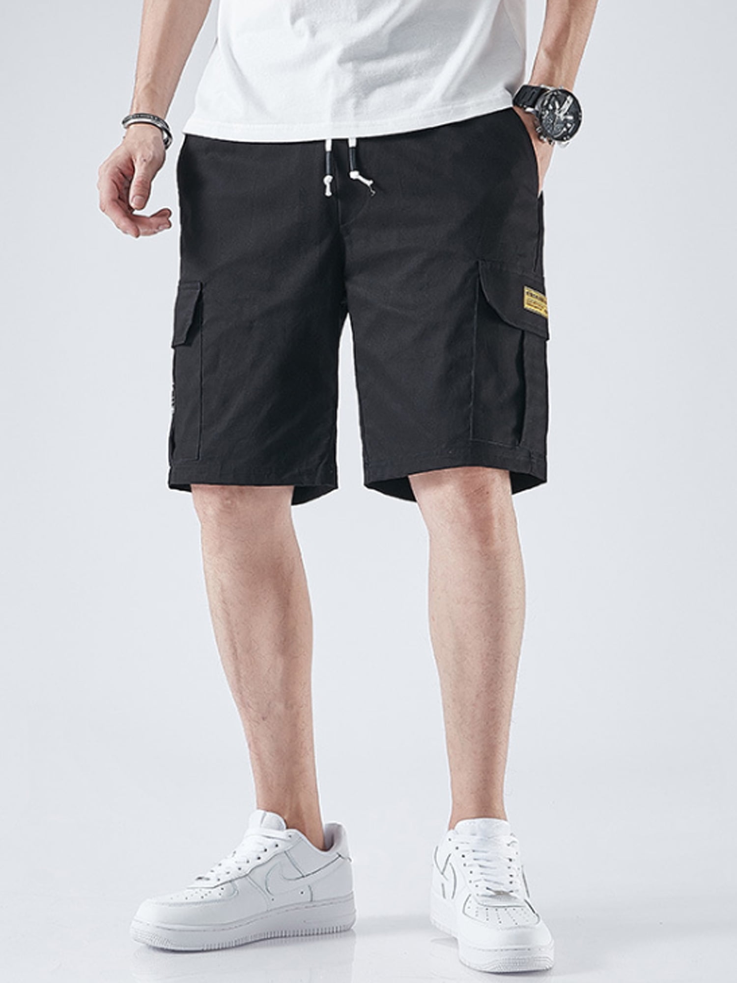 Mens Summer Casual Shorts Loose Multi-Pocket Cargo Shorts Pants Plus Size SP 