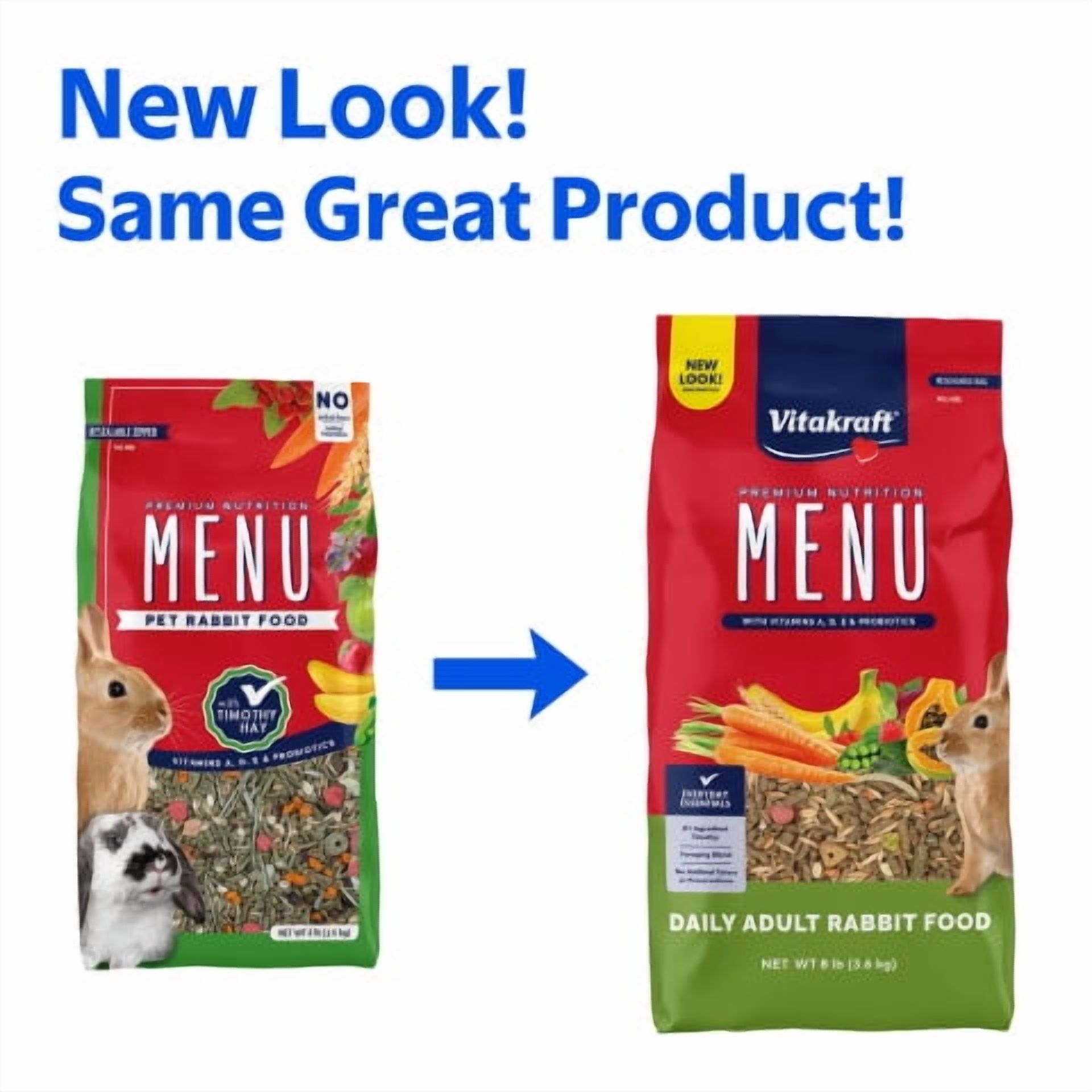 Vitakraft Menu Premium Rabbit Food with Hay & Vegetables photo 5