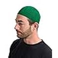 thumbnail image 3 of Muslim Bookmark Lightweight Solid Color Turkish Crochet Kufi for Men, Green, 3 of 4