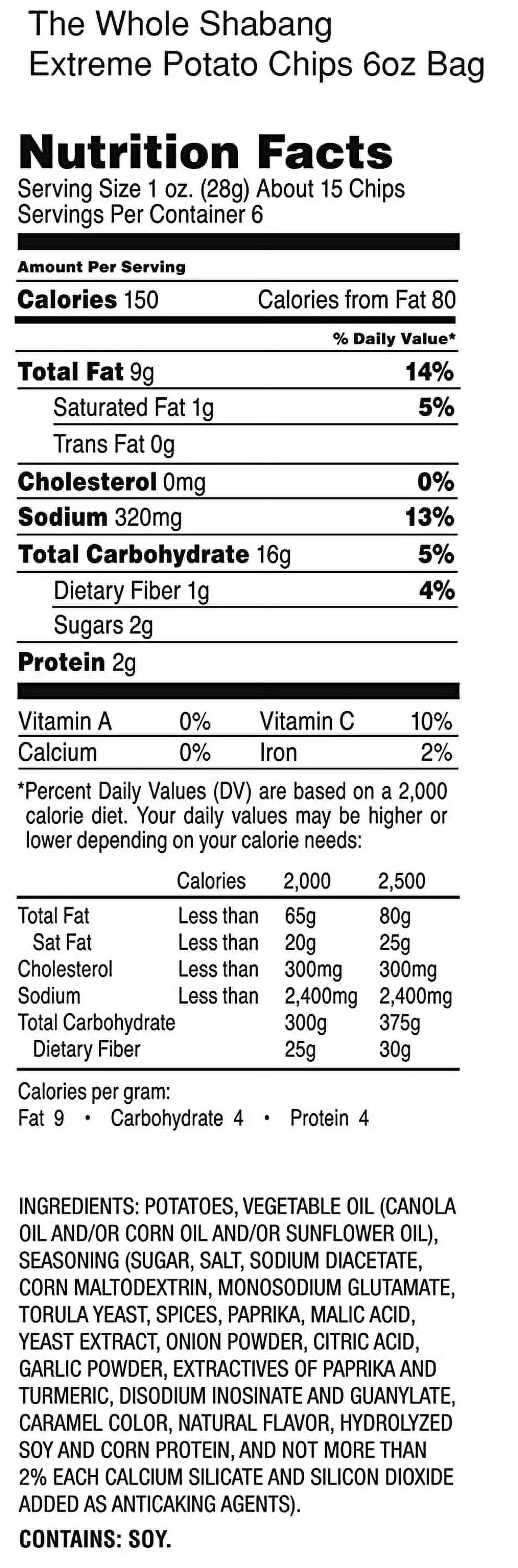The Whole Shabang Potato Chips - 6 oz. Bag (Extreme, 1 Bag)