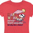 thumbnail image 3 of Peanuts - Hard Work - Women's Short Sleeve Graphic T-Shirt, 3 of 6