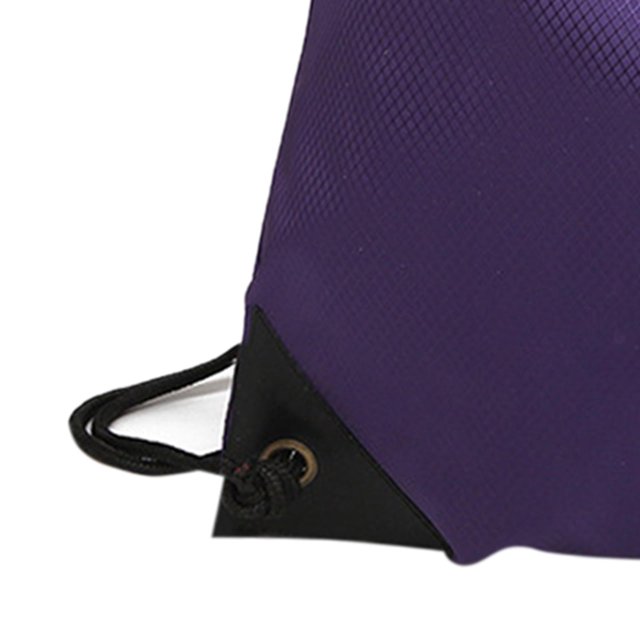 VONKY Portable Nylon Drawstring Bag Sack Beach Gym Backpack Shoes Bags Convenient and Versatile Purple 1Set