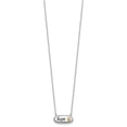 thumbnail image 5 of Auriga Fine Jewelry 925 Sterling Silver with 14K Gold accent Rh-plated CZ Enamel HOPE w/2in ext. Necklace for Women 18", 5 of 6