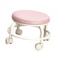 thumbnail image 3 of relayinert Tabouret à Roulettes Rond Robuste Robuste Pivotant Salons Chaise de Lavage de Voiture Rose Mise en Forme, 3 of 6