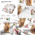 thumbnail image 3 of Highland Cow Blanket Cute Flower Animal Cow Throw Print Blanket Soft Flannel Plush Bedding Blankets for Kids Adults Travel Gifts 50"X40", 3 of 6
