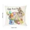 thumbnail image 3 of Moocorvic Christian Easter Pillows Covers Rabbit Cross Egg Decorative Throw Pillow Sofa Cushion Cover Spring Decor Easter Gifts Easter Toys 18x18, 3 of 7