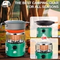thumbnail image 4 of Caynel 2 in 1 Portable Propane Heater and Stove, Outdoor Camping Liquefied Gas Stove, Ice Fishing Hiking Hunting Survival Emergency, Green, 4 of 8