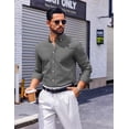 thumbnail image 4 of COOFANDY Mens Black Button Down Shirt Long Sleeve Casual Shirt Regular Fit Dress Shirt, 4 of 6