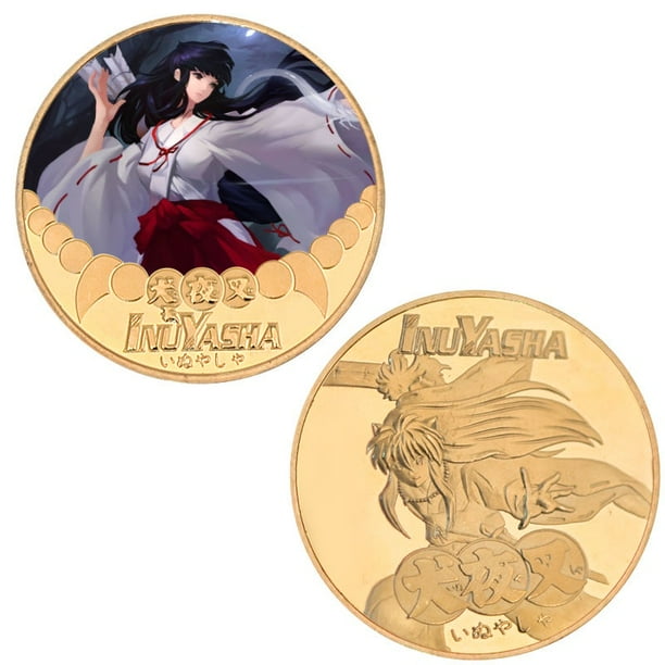 Yixi Anime Japonés Inuyasha Mercancía Hecha A Mano Monedas Conmemorativas Regalo De Billetes Conmemorativos Niños Amigos Novias Colección Recuerdos En El St