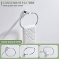 thumbnail image 4 of Angle Simple Towel Ring, Stainless Steel Swivel Hand Towel Holder Rack Hanger for Bathroom Kitchen Wall, Chrome, 4 of 8